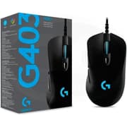 Logitech G403 Hero 25K Gaming Mouse, Lightsync RGB, Lightweight 87G+10G optional, Braided Cable, 25, 600 DPI, Rubber Side Grips, Black product image
