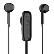 WiWU BE313 Bluetooth Wired Earphone with strong Magnetic Clamp Sports Earbuds Stereo Sound HiFi Wired Headphone with Mic Up to 11 Hours - Black product image