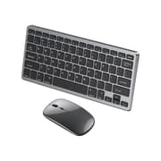 Coteci Dual Mode Wireless, Bluetooth Mouse and Keyboard Combo English Layout - Gray product image