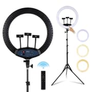 Jmary FM-19RS 19 Inch LED 60W Selfie Ring Light LCD Display Touch Screen Dimmable Light Makeup Ring Light without Tripod Stand product image