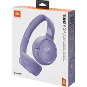 JBL Tune 520BT Bluetooth 5.3 On-Ear Headphones with JBL Pure Bass Sound & Hands-Free Calls 57-Hour Battery Life - Purple product image