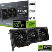 ASUS Prime GeForce RTX 5070 Ti OC Edition 16GB GDDR7 256-Bit Memory Graphics Card, 16GB GDDR7 256-Bit Memory, 2497 MHz Boost Clock, 8960 CUDA Cores, PCI Express 5.0 product image