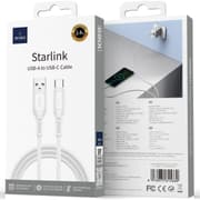 WiWU Wi-C042E A-C 2.4A Charging Cable USB - A to Type - C Data Transfer Cable 1M - White product image