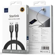 WiWU Wi-C042E A-M 2.4A Charging Cable USB - A to Micro USB Data Transfer Cable 1M - Black product image