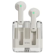 WiWU T21 Transparent Wireless Bluetooth Earbuds Environmental Noise Cancellation up to 180 hours of standby power - White product image