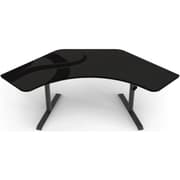 Arozzi Arena Angelo L Shaped Gaming Desk, PC Gaming Desk L Shape, Height Adjustable L Shaped Standing Desk for Home Office, Computer Desk with Full Coverage Mouse Pad , Gun Metal product image