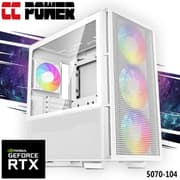 CC Power 5070-104 Gaming PC NEW Intel Core Ultra 7 K-Series 20-Cores w/ Nvidia RTX 5070 12GB DDR7 & Liquid Cooler product image