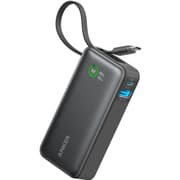 Anker Nano Power Bank, 10,000mAh Portable Charger with Built-In USB-C Cable, 30W Max Output, for iPhone 16/15 Series, MacBook, AirPods, and More - Black product image