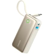 Anker Nano Power Bank, 10,000mAh Portable Charger with Built-In USB-C Cable, 30W Max Output, for iPhone 16/15 Series, MacBook, AirPods, and More - Shell White product image