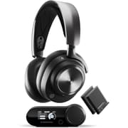 SteelSeries Arctis Nova Pro Wireless Gaming Headset, Infinity Power System, Dual Audio Streams, Active Noise Cancellation, ClearCast Gen 2 Mic, Compatible with PS4 / PS5 / PC, Black product image