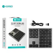 COTECi Numeric Keypad, 35-Keys Portable Wireless & Bluetooth Numeric Keypad Rechargeable Ultra-Silent External Numeric Pad for MacBook and Windows Laptop - Black product image