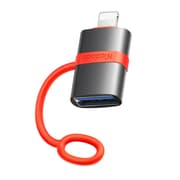 Mcdodo OT-2600 USB-A 3.0 to Lightning Adapter High Speed Data Transfer OTG Compatible Aluminum Alloy Exterior Silicone Band Design product image