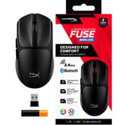 Hyperx Pulsefire Fuse Wireless & Bluetooth Lightweight 75G Long Battery Life Up to 850 hours up to 12k Dpi LED RGB Lighting 2 Support PC, PS5™, Xbox Series X|S , Black product image