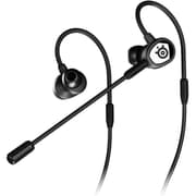 SteelSeries TUSQ In-Ear Wired Mobile Gaming Headset, Dynamic Composite Sound Drivers, Dual Microphone, 3 Sizes of Best-in Class Silicone Ear Tips, 3.5mm Connector, Black product image