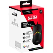 Hyperx Pulsefire Saga RGB Customizable Gaming Mouse Precision Tracking up to 8kHz Lightweight 69 Gram Tactile Clicks HyperX 26K Sensor HyperFlex 2 USB Cable Support PC, PS5™, Xbox Series X|S , Black product image