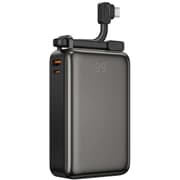 WiWU Wi-P012 New Tank Power Bank 67W PD & QC 20000mAh Fast Charging Type-C + USB-A with Built-in charging cable - Black product image