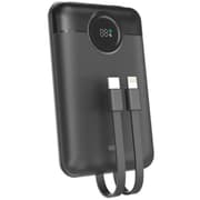 WiWU Wi-P022 Galaxy Power Bank 22.5w, 10000mAh Fast Charging, with Dual Built-in charging cable Type-C + Lightning - Black product image