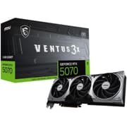 MSI GeForce RTX 5070 VENTUS 3X OC Edition 12GB GDDR7 192-Bit Memory, 2542 MHz Boost Clocks, 6144 CUDA Cores, 28 Gbps Memory Speed, PCI Express Gen 5 product image