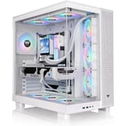 Thermaltake View 380 XL TG ARGB Mid Tower PC Case, 4x 120mm aRGB Lite Pre-Installed Fans, Up to 360mm Radiator & 10x Fan Support, USB Type-C x1, USB 3.0 x2, HD Audio, White product image