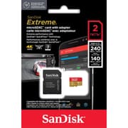 SanDisk 2TB Extreme microSDXC UHS-I Memory Card with Adapter - Up to 240MB/s, C10, U3, V30, 4K, 5K, A2, Micro SD Card Capture epic 5K3 Point-of-View and 4K UHD3 Aerial Video product image