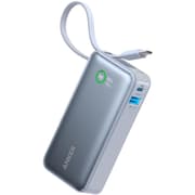 Anker Nano Power Bank, 10,000mAh Portable Charger with Built-In USB-C Cable, 30W Max Output, for iPhone 16/15 Series, MacBook, AirPods, and More - Ice Lake Blue product image