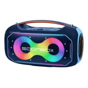 Soonbox S6300 MAX Stereo Bluetooth High Power Party Box Waterproof Outdoor 200W Wireless Speaker Portable Audio System Sound Speakers, Bluetooth, TF card, USB, AUX, TWS, with 2 Mics - Blue product image