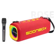 Soonbox S9200 Stereo Bluetooth High Power Party Box Waterproof Outdoor 100W Wireless Speaker Portable Audio System Sound Speakers, Bluetooth, TF card, USB, AUX, TWS, with Mic - Red product image