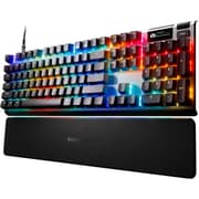 SteelSeries Apex Pro Gen 3 Full Size Mechanical Gaming Keyboard, OmniPoint 3.0 Adjustable HyperMagnetic Switches, Double Shot PBT Keycaps, US English Layout, Wired Connectivity, Black product image