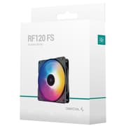 DeepCool RF12 FS RGB 120mm Fan Speed: 500~1500 RPM Fan Airflow: 56.5 CFM Fan Air Pressure: 1.66 mmAq Hydro Bearing - Fan Connector: 4-pin PWM, Pack of 1, Black product image