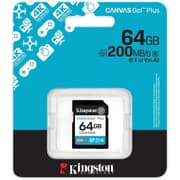 Kingston Canvas Go Plus 64GB SD Card | Up to 200MB/s | Class 10, UHS-I, U3, V30 product image