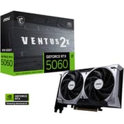 MSI GeForce RTX 5060 VENTUS 2X OC 8GB GDDR7 128-Bit Memory, 2527 MHz Boost Clock, 28 Gbps Memory Speed, 3840 CUDA Cores, PCI Express Gen 5 x16 product image