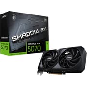 MSI GeForce RTX 5070 12G SHADOW 2X OC 12GB GDDR7 192-Bit Memory, 2542 MHz Boost Clock, 6144 CUDA Cores, 28 Gbps Memory Speed, PCI Express Gen 5 product image