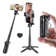 Jmary MT-18 Mini Phone Selfie Stick Tripod Extendable Phone Stand with Wireless Control for Live Streaming - Black product image