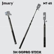 Jmary MT-65 Carbon Fiber Invisible Ultra Long Extension Pole Stick for Action Camera 3 Meter - Black product image