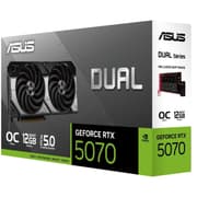 ASUS Dual GeForce RTX™ 5070 OC Edition 12GB GDDR7 Graphics Card (PCIe® 5.0, 12GB GDDR7, HDMI®/DP 2.1, 2.5-Slot, Axial-tech Fans, Dual BIOS) product image