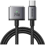 Mcdodo 140W USB C to Magnetic 3 Cable, MacBook Air Charger Mag-Safe Cable Compatible with MacBook Pro/Air M1 M2 M3(2021-2024 14"&16")-6.6ft-Black product image
