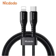 Mcdodo CA-5632 USB C to Lightning 36W Cable Data & Fast Charging PD for iPhone 3M - Black product image
