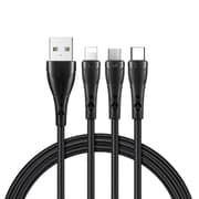 Mcdodo CA-6960 Mamba Series 3IN1 Lightning + Micro USB + Type-C Cable 1.2M - Black product image