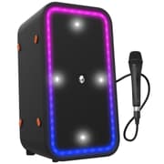 Skullcandy Stomp XL Bluetooth Speaker – IPX5 Waterproof Wireless Portable Speaker, with LED Lightshow & Strobe Modes, 12 Hour Battery, Multi-Link, & USB-C & USB-A Output Charging - Black product image