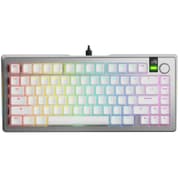Glorious GMMK 3 HE Prebuilt Mechanical Wired Gaming Keyboard, Size 75%, Hall Effect, 8,000 Hz Polling Rate, Hot swappable, RGB Backlighting, Fox Switches, Arabic Layout, White product image