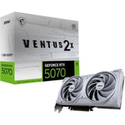 MSI GeForce RTX 5070 VENTUS 2X OC Edition Graphics Card, 12GB GDDR7 192-Bit Memory, 2542 MHz Boost Clock, 6144 CUDA Cores, 28 Gbps Memory Speed, PCI Express Gen 5, White product image