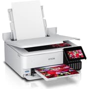 Epson EcoTank L8160 3 in 1 A4 Photo Printer, with 6 Colour Claria ET Ink, Up to 16ppm Print Speed, 5760x1440 DPI Resolution, Double-sided Printing, Wi-Fi, Ethernet & AirPrint, USB Host, White product image