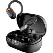 Skullcandy Push ANC Active Wireless Earbuds, Bluetooth Headphones, Noise Cancelling, 58 Hours Battery, Secure-Fit Over-Ear Hanger, Sweat and Waterproof, Microphone for iPhone Android - Black/Orange product image