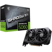 MSI GeForce RTX 5060 Ti 8G SHADOW 2X OC PLUS 8GB GDDR7 128-Bit Memory, 2602 MHz Boost Clock, 28 Gbps Memory Speed, 4608 CUDA Cores, PCI Express Gen 5 product image