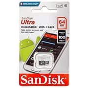 SanDisk 64GB Ultra microSDXC UHS-I Memory Card Up to 100 MB/s C10, Full HD, Micro SD Card product image