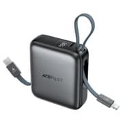 ACEFAST M23 Power Bank 10000mAh Built-In Dual Cables 22.5W Fast Charging Portable Charger - Black product image