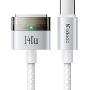 Mcdodo 140W USB-C to Mag-safe 3 Magnetic Charging Cable, 140W Rapid Charging, Mag-safe 3 Charging Cable, Magsafe Charging Cord for Mac Models Compatible with MacBook Air (13/15" M4 Chip), MacBook Pro - White product image