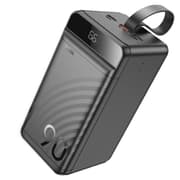 HOCO J123D Mobile Power Bank with 90,000mAh capacity 22.5W+PD20W, 3 × USB-A and Type-C Outputs, LED Digital Display of Power Level. Green indicator of PD / QC fast charging. Fully Compatible - Black product image