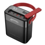 HOCO J143 Title Power Bank with Ultra Large 80,000mAh capacity, 22.5W+PD20W Fully Compatible, Dual Type-C and triple USB-A ports output, LED digital display. Indicator of fast charging. With flashlight and lamp - Black product image