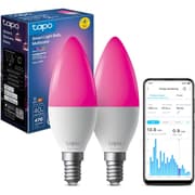 Tapo L430C (2-Pack) Smart WiFi Light Bulb E14, 470 Lumens, 16 Million Colours, Dimmable, Schedule & Timer, Energy Monitoring, Compatible with Alexa, Google Assistant and Samsung SmartThings product image